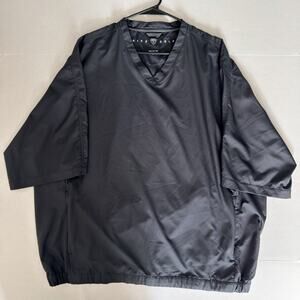 Nike Golf V-Neck Windshirt Pullover Black Men’s XXL Short Sleeve Polyester